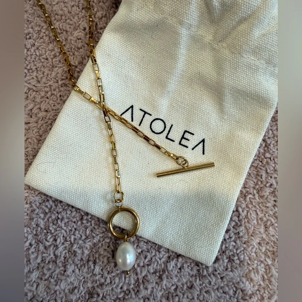 Atolea Gold Pearl Pendant Necklace - Picture 4 of 4